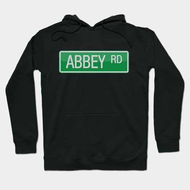 Abbey Road Street Sign Hoodie by reapolo